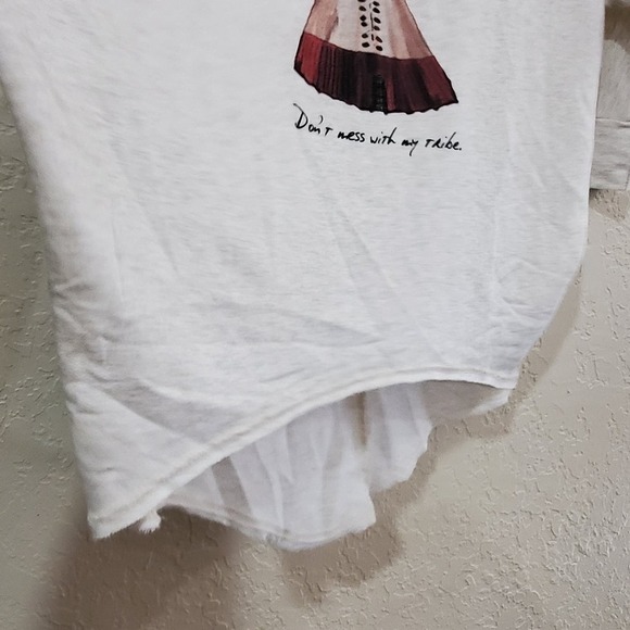 Boho Jane Blouse Womens Size Small Hi- Low Long Sleeve Don't Mess With My Tribe - Picture 4 of 10